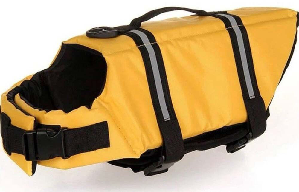 Pet Swimming Life Vest Dog Safety Jacket Reflective Stripe Dog Swim Float Vest